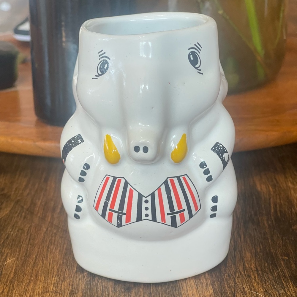 Vintage White Elephant in Suit Republican Mug Cup Handle GOP